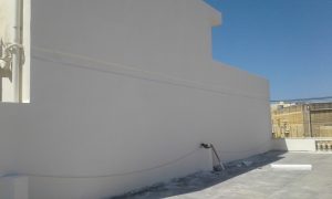 retaining walls treated with a UV resistant elastic resin that waterproofs and stops heat intake inside buildings