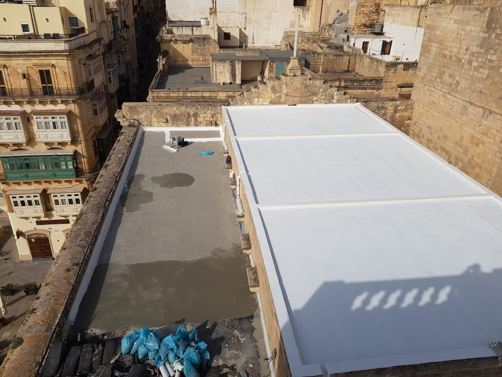 Waterproofing Works In Progress At Ta Giezu Church